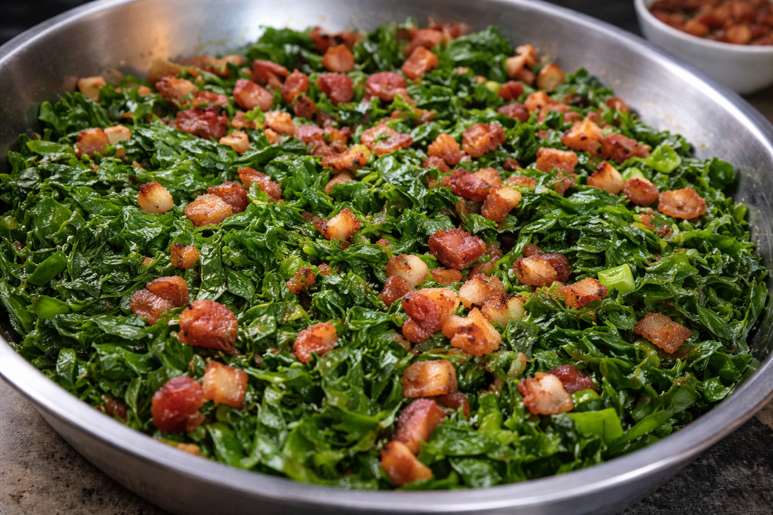 Couve refogada com bacon