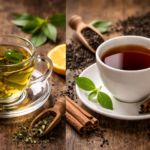 Chá verde e chá preto: